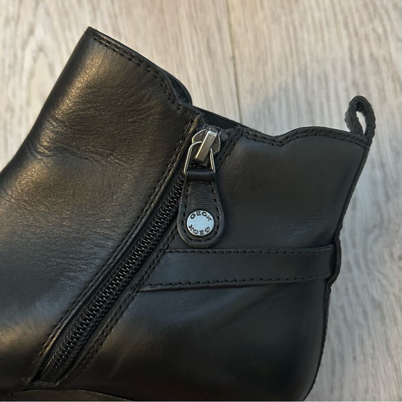 GEOX Black Genuine Leather Boots - Picture 14 of 14